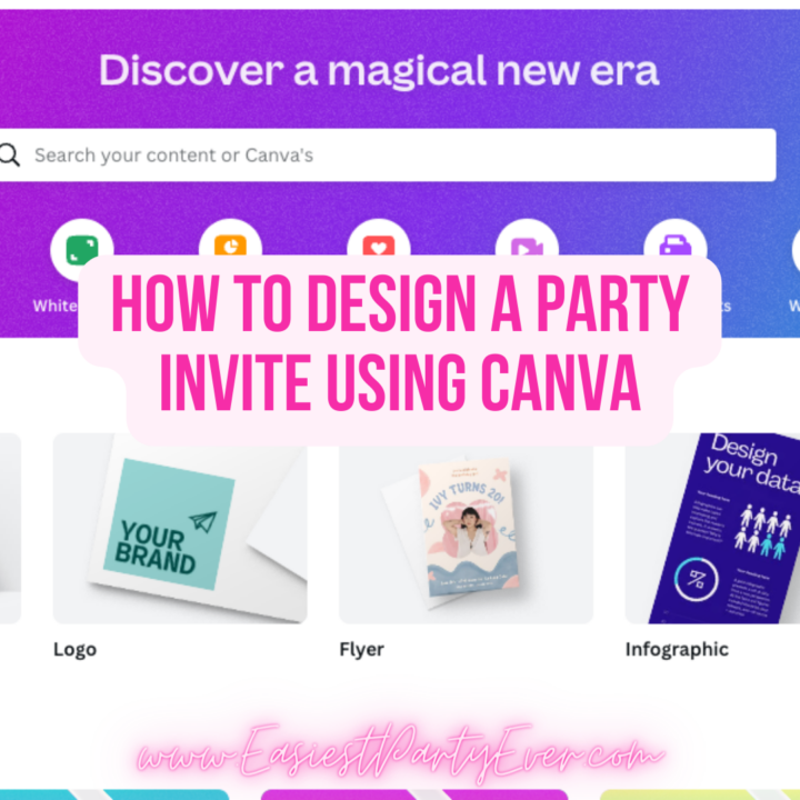 How to design a party invite using Canva - Easiest Party Ever