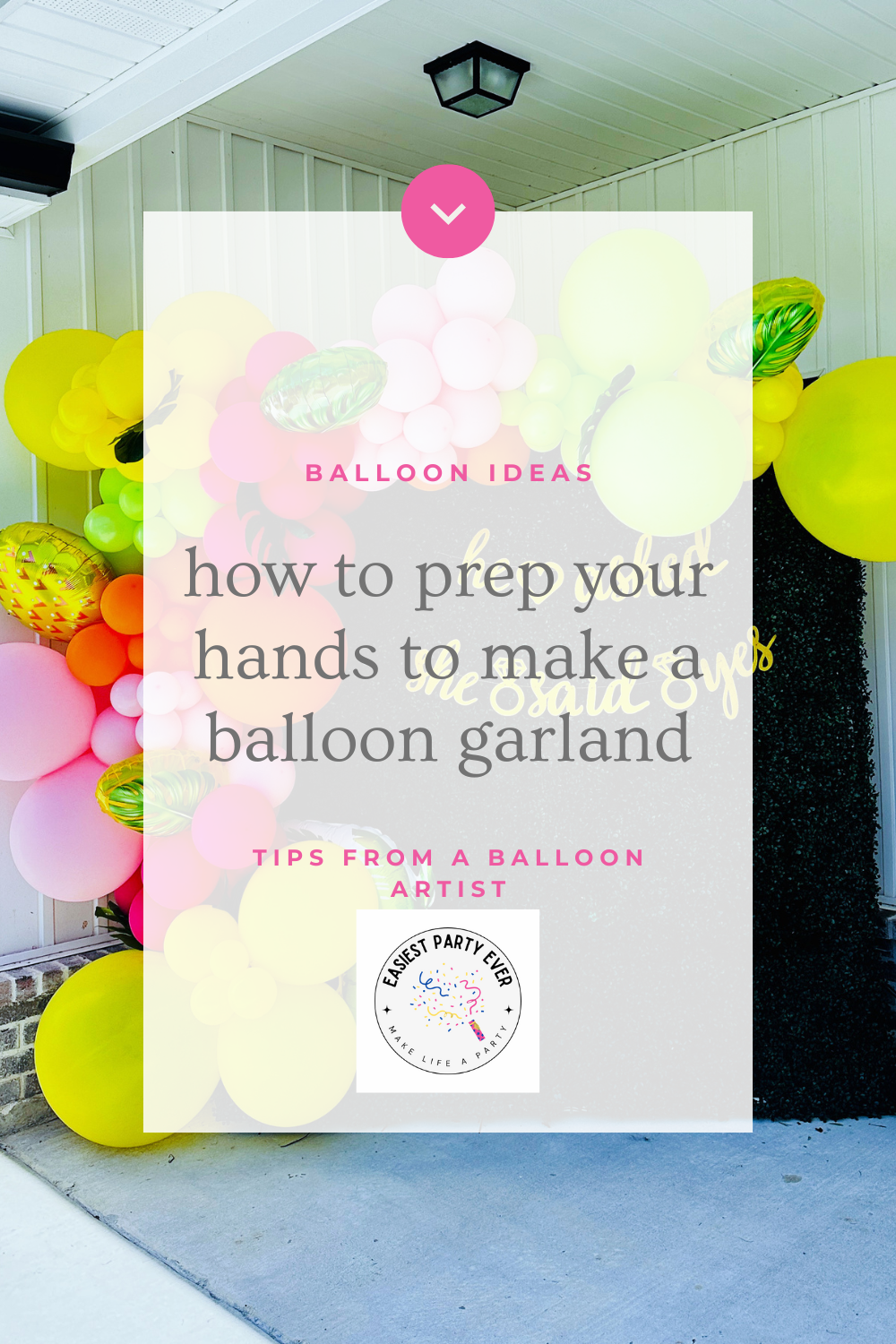 How to prep hands to make a balloon garland